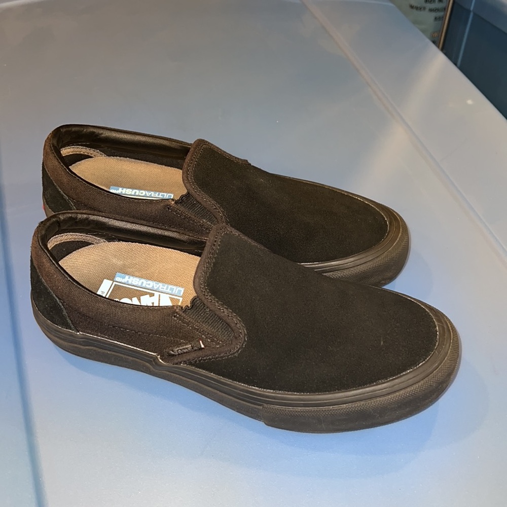 Vans Ultra Cush Black Suede Slip Ons - US Mens size 6 - Picture 3 of 8